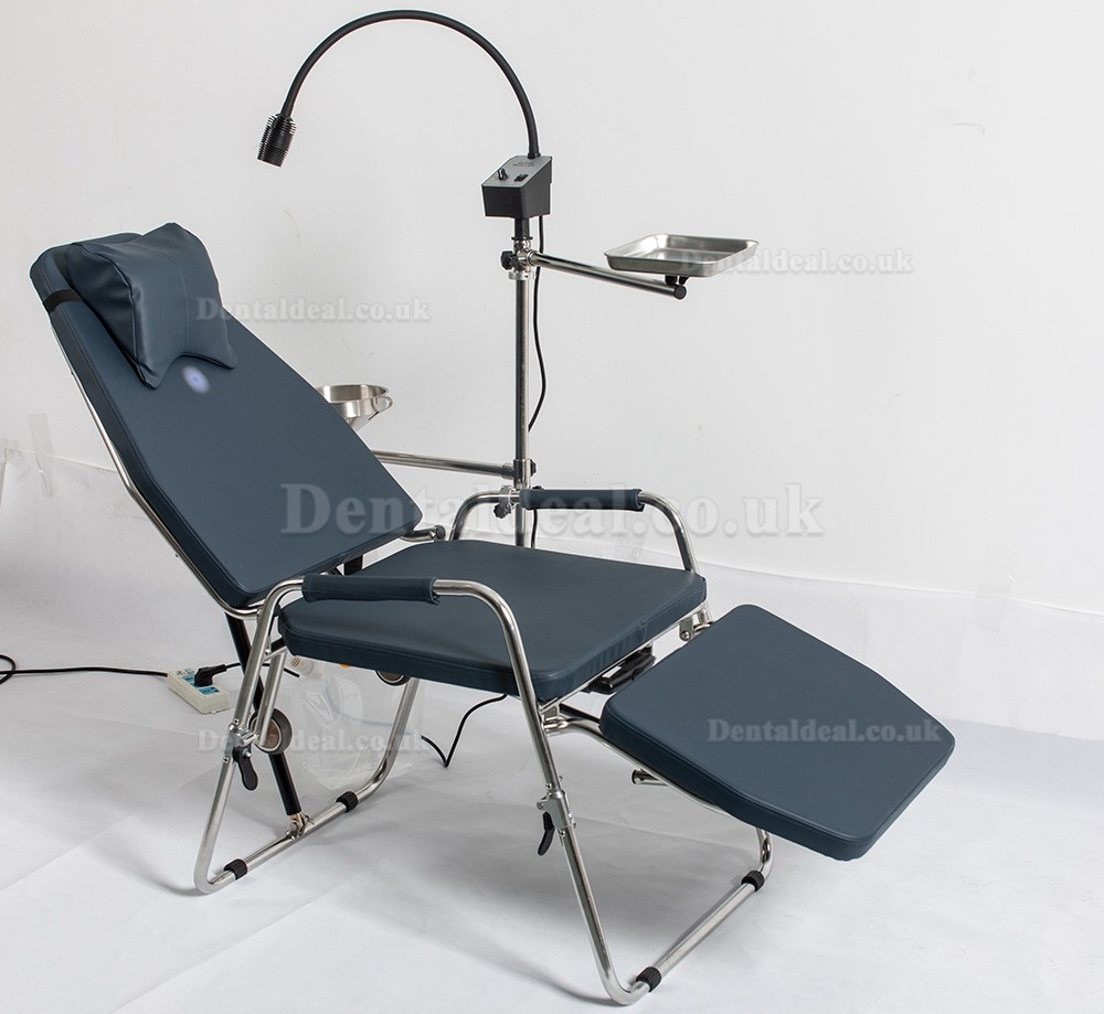 Greeloy GU-P101 Updated Adjustable Portable Dental Folding Chair with Portable Exam Light GU-P102